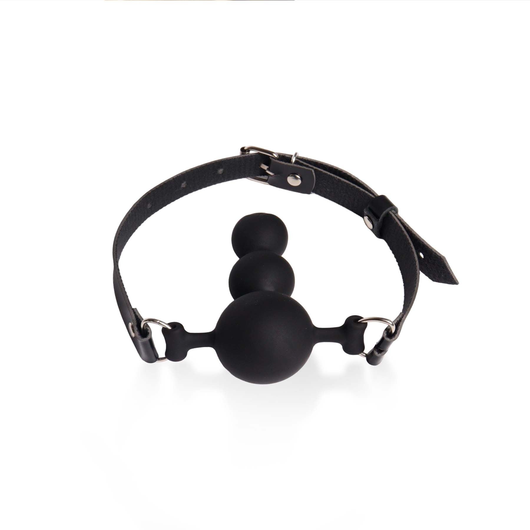 Silicone Gag Art of Sex - Balls, Eco-Leather, Black