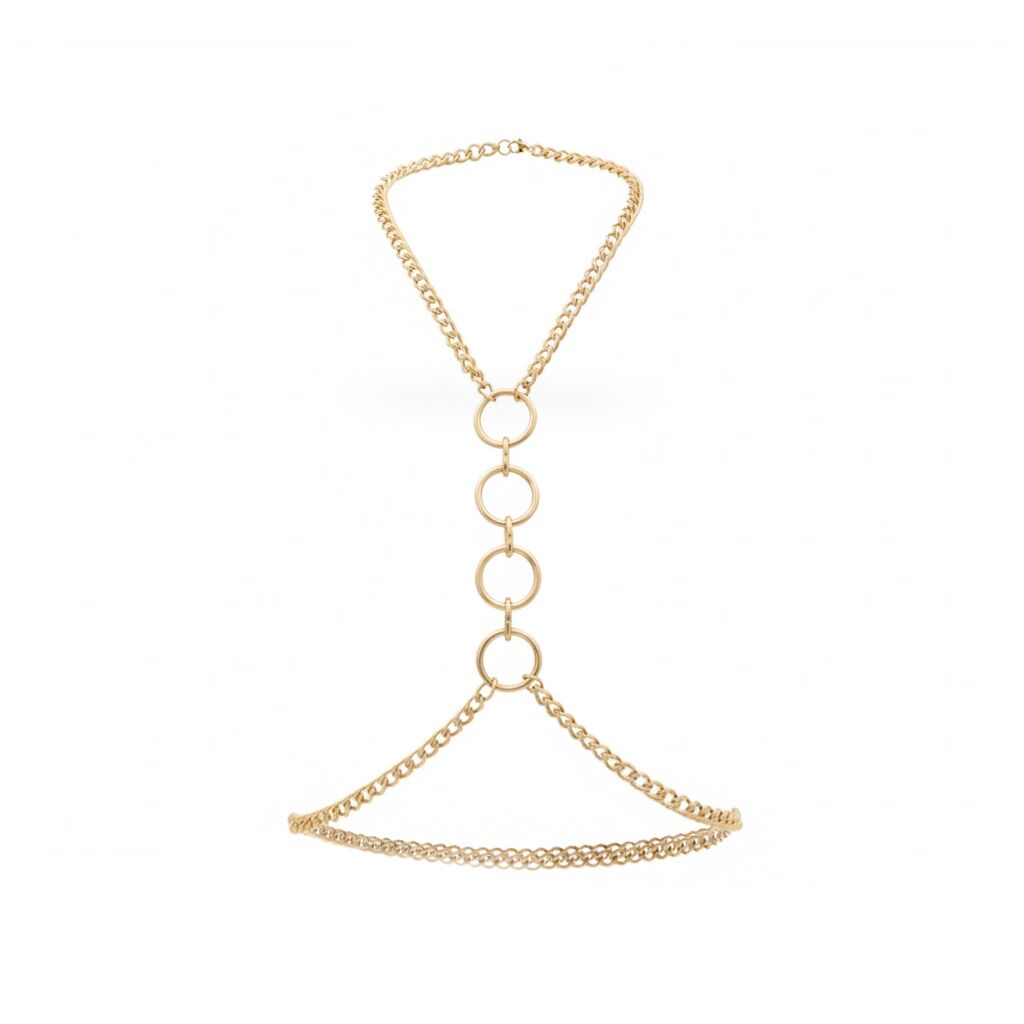 Metal Harness Art of Sex - Mango, gold color, XS-2XL