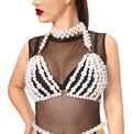 Pearl Bra Art of Sex - Jasmine, white, size XS-2XL