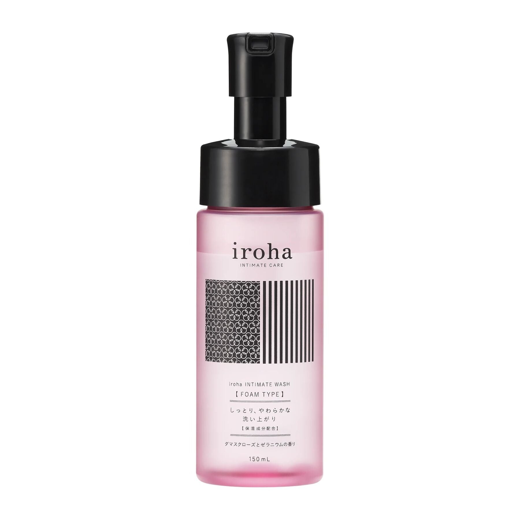 Iroha Intimate Wash Foam Type Damask Rose and Geranium 150 ml