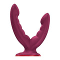 Fun Factory RYDE Double Dildo Wine Red, flexible shafts, suction cup