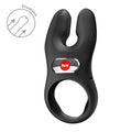 Erection Vibrating Ring with Dual Clitoral Stimulation Fun Factory NŌS PRO Black, 2 Motors