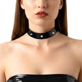 Art of Sex - Mistress Lacquered Choker with Spikes, black, size S