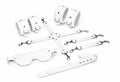 Набір Feral Feelings BDSM Kit 5 White, наручники, поножі, хрестовина, маска, падл