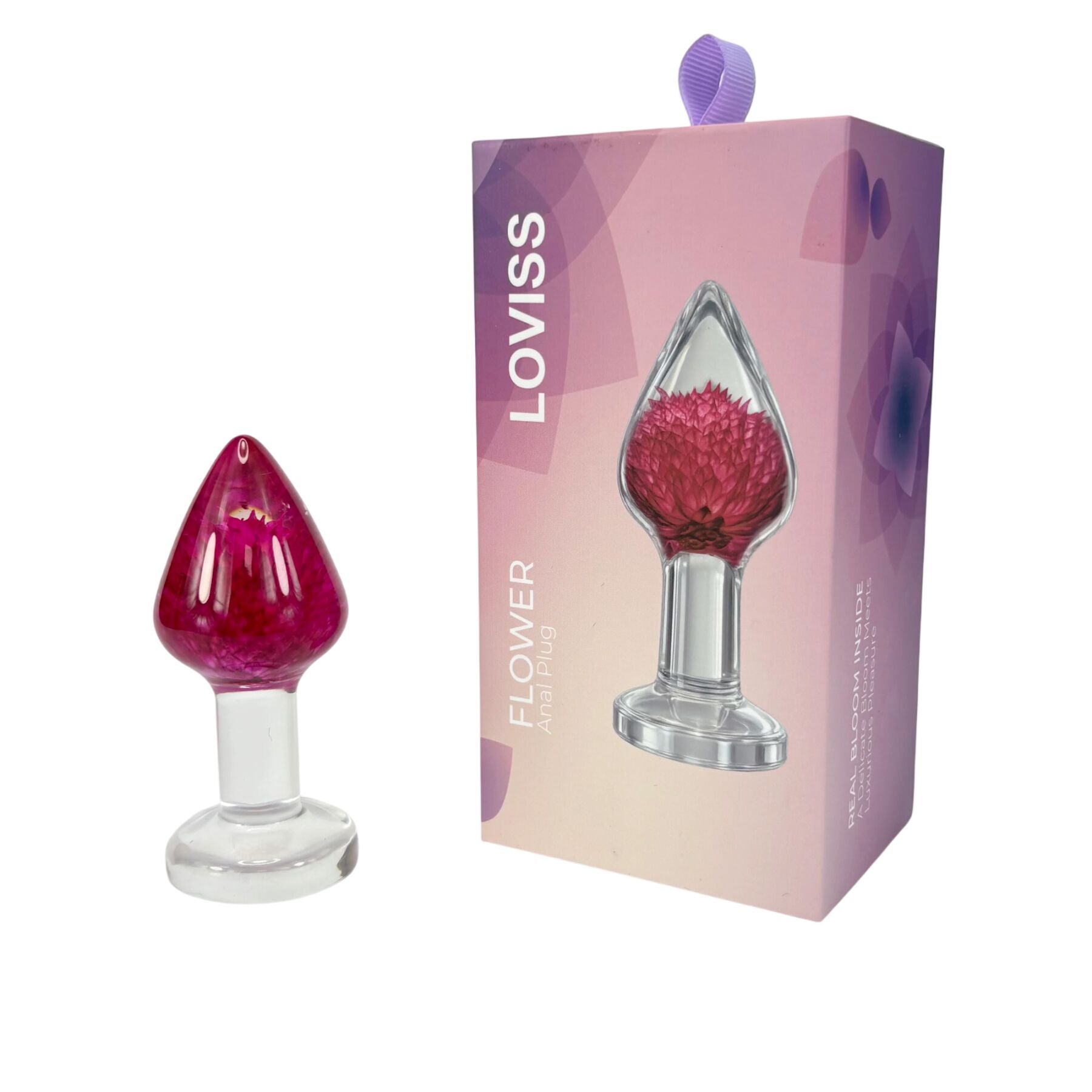 Luxury Loviss Gomphrena Globosa Anal Plug with real amaranth inside