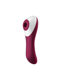 Satisfyer Dual Crush Wine Red Vibrating Vacuum Stimulator