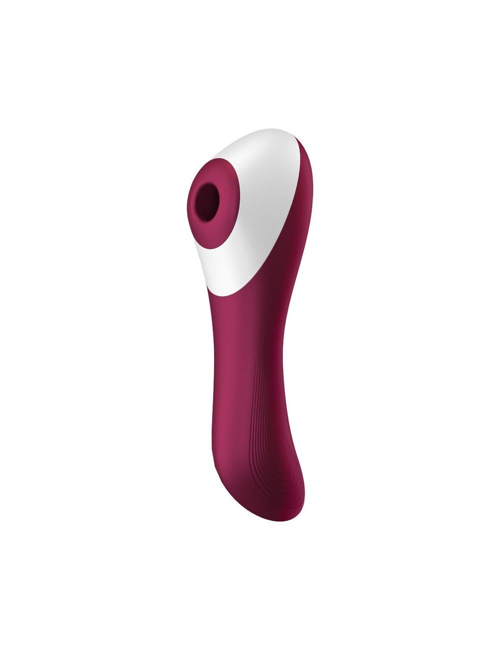 Satisfyer Dual Crush Wine Red Vibrating Vacuum Stimulator