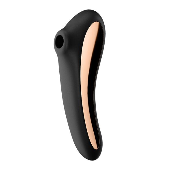 Satisfyer Dual Kiss Black Vacuum Stimulator with Vibration