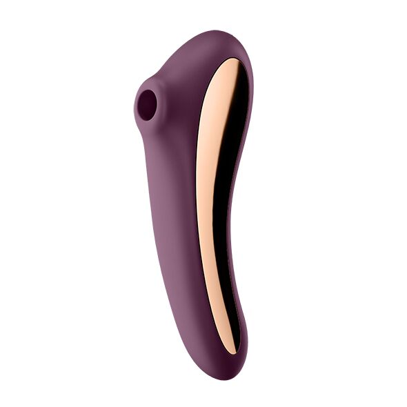 Satisfyer Dual Kiss Wine Red Vacuum Vibrator