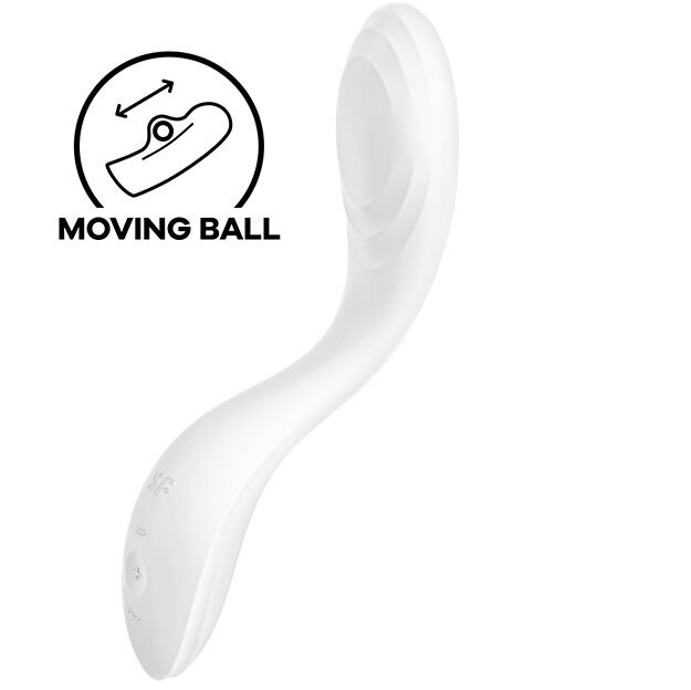 Vibrator with Pearl G-Spot Stimulation Satisfyer Rolling Pleasure White